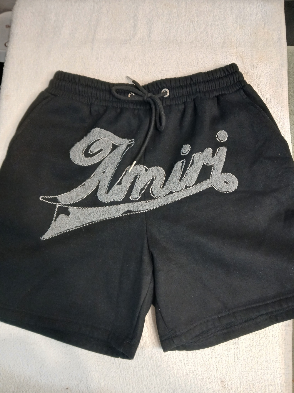 Amiri Black Men's Logo Sweat Shorts